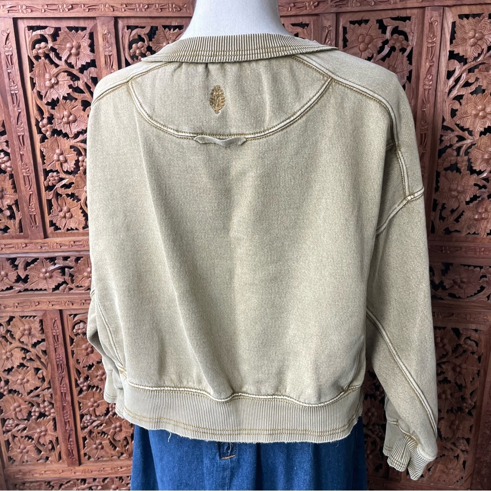 FREE PEOPLE Movement Cropped Boxy Crewneck Pull Over Sweatshirt - Picture 9 of 11